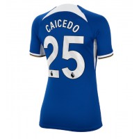 Dámy Fotbalový dres Chelsea Moises Caicedo #25 2023-24 Domácí Krátký Rukáv